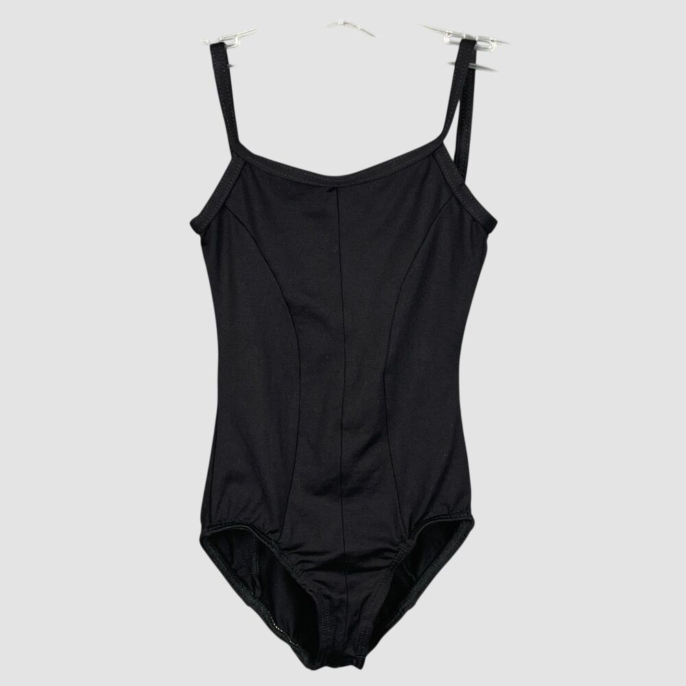 Motionwear Black Camisole Dance Leotard Child M/L 8-10 Made in USA